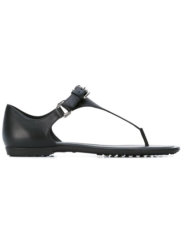 Tod's Toe-post Sandals - Black