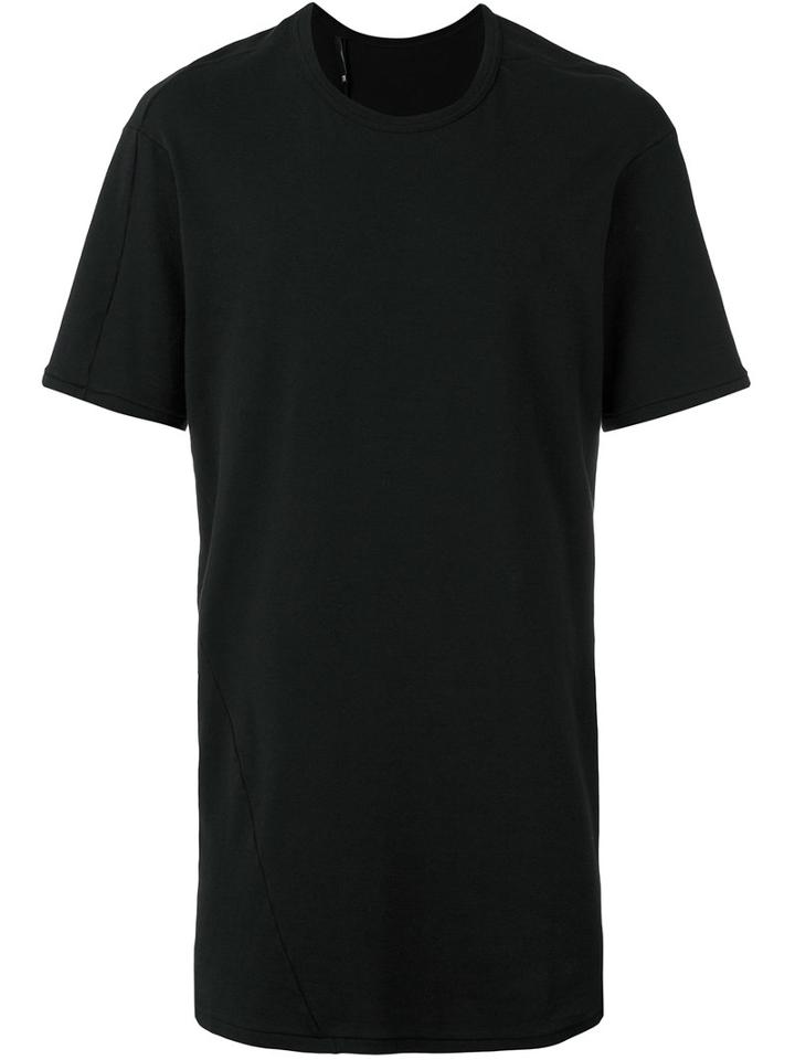11 By Boris Bidjan Saberi Longline T-shirt, Men's, Size: Large, Black, Cotton