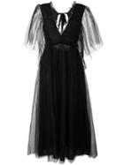 Rochas - Lace Sleeve Gown - Women - Silk/polyamide - 42, Black, Silk/polyamide