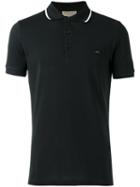 Burberry Contrast Collar Polo Shirt, Men's, Size: Medium, Black, Cotton