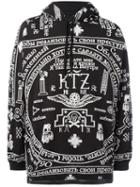 Ktz Church Print Hoodie, Adult Unisex, Size: Large, Black, Cotton