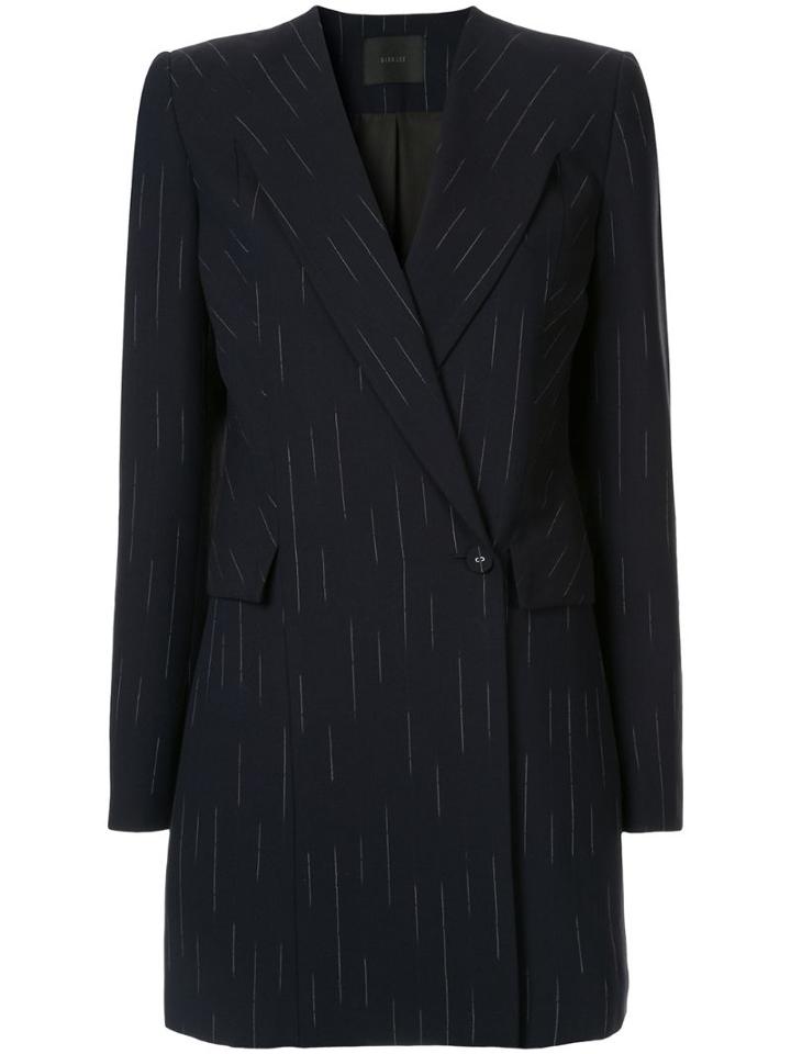 Dion Lee Pinstripe Blazer Dress - Blue