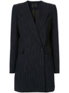 Dion Lee Pinstripe Blazer Dress - Blue