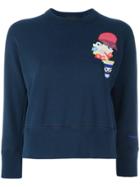 Dsquared2 Drinking Decal Cropped Sweatshirt - Blue