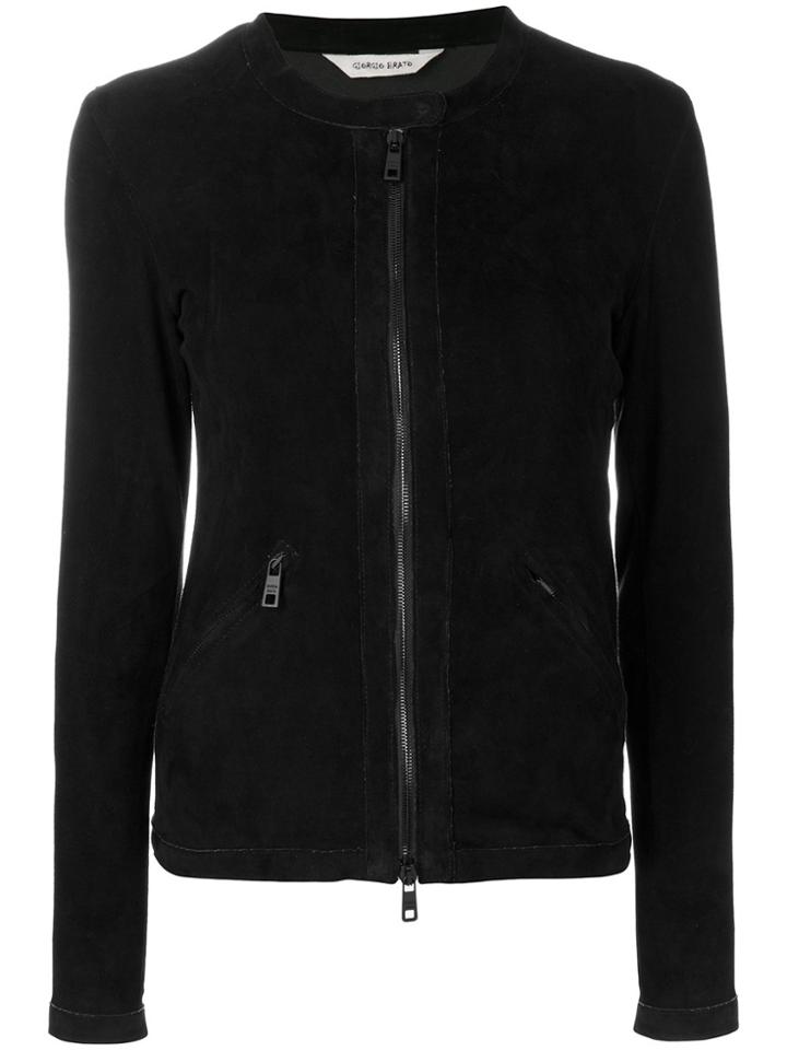 Giorgio Brato Fitted Collarless Jacket - Black
