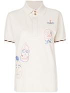 Vivienne Westwood Anglomania Scribble Embroidered Polo Shirt - Nude &