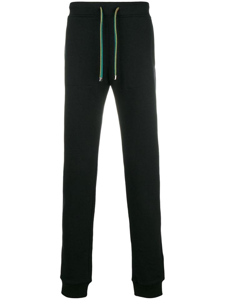 Versace Collection Contrast Drawstring Track Pants - Black