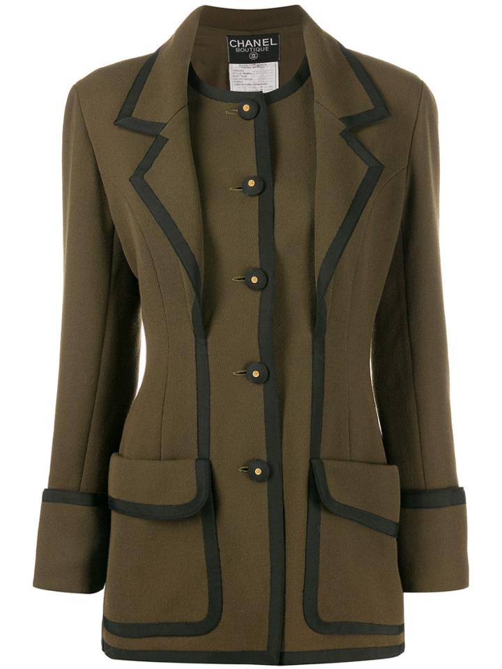 Chanel Pre-owned 1990's Military Jacket - Brown