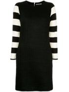 Han Ahn Soon Striped Sleeve Contrast Dress - Black