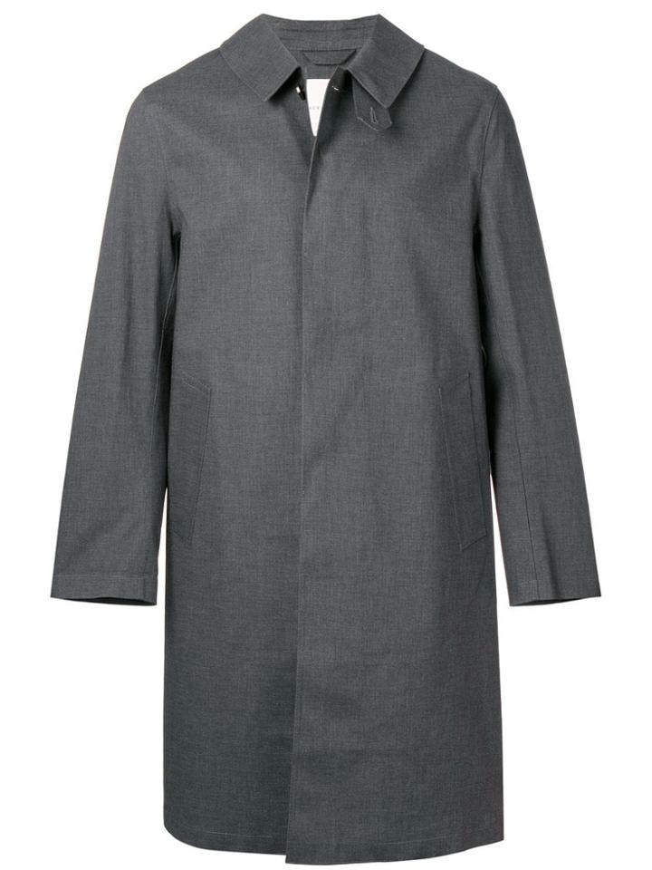 Mackintosh Teal Grey Bonded Cotton 3/4 Coat Gr-001