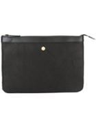 Mismo Flat Clutch, Men's, Black, Calf Leather