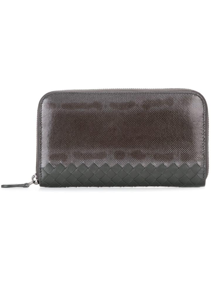 Bottega Veneta All Around Zip Wallet - Brown