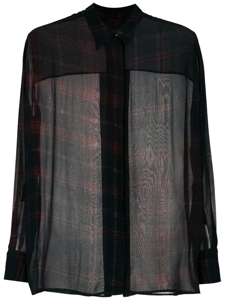 Osklen Sheer Checked Shirt - Multicolour