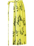 Act N&deg;1 Floral Print Pleated Skirt - Yellow & Orange