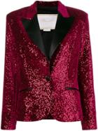 Redemption Cropped Sequin Blazer - Pink & Purple