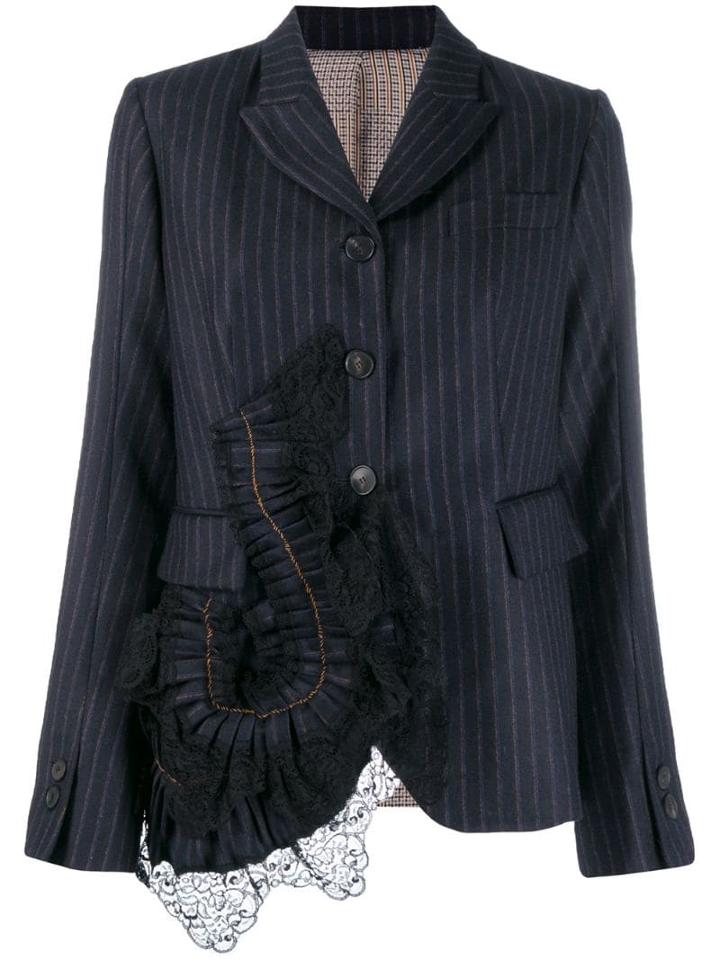 Antonio Marras Ruffled Detail Blazer - Blue