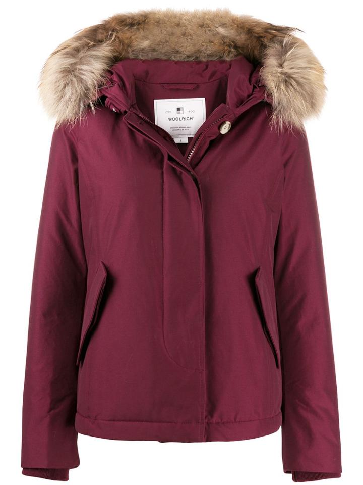 Woolrich Short Arctic Parka Coat - Red