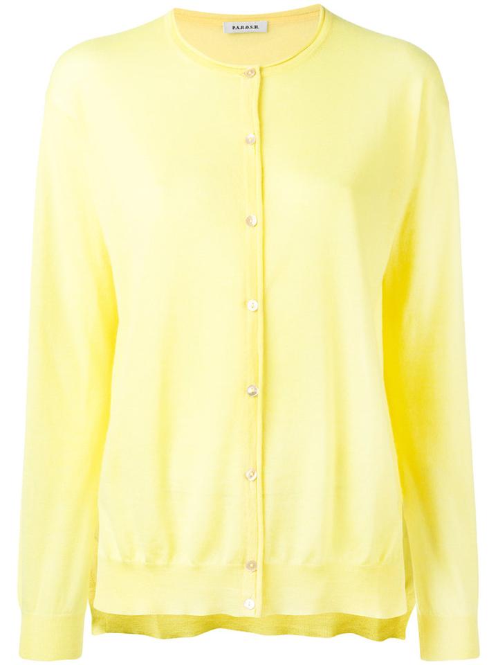 P.a.r.o.s.h. Classic Cardigan, Women's, Size: Xs, Yellow/orange, Cashmere