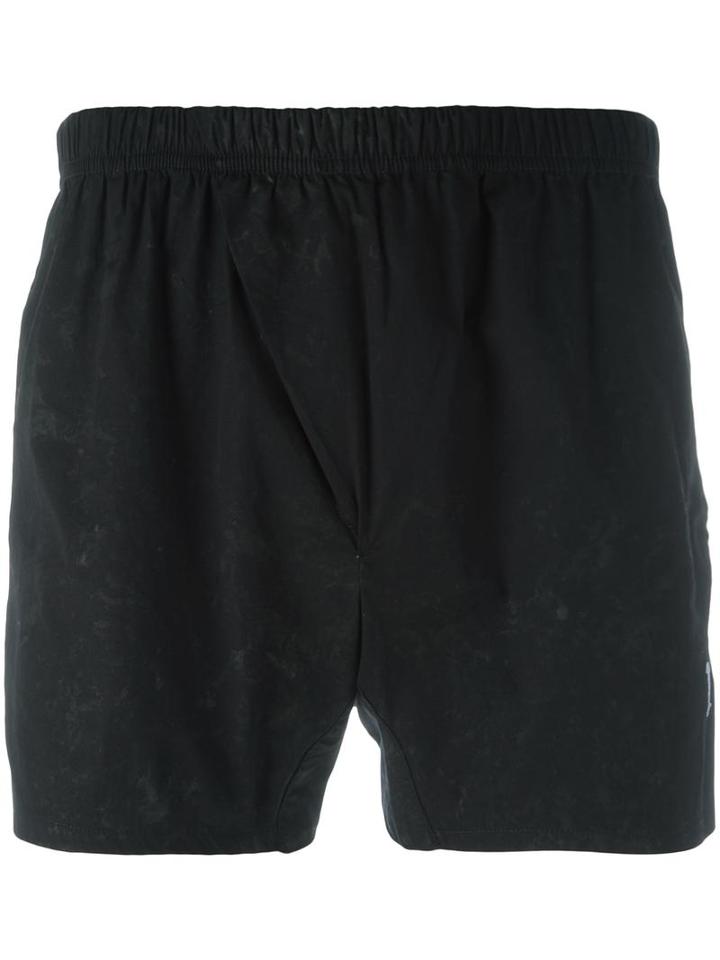 11 By Boris Bidjan Saberi Coated Shorts, Men's, Size: Medium, Black, Cotton/spandex/elastane