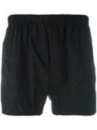 11 By Boris Bidjan Saberi Coated Shorts, Men's, Size: Medium, Black, Cotton/spandex/elastane