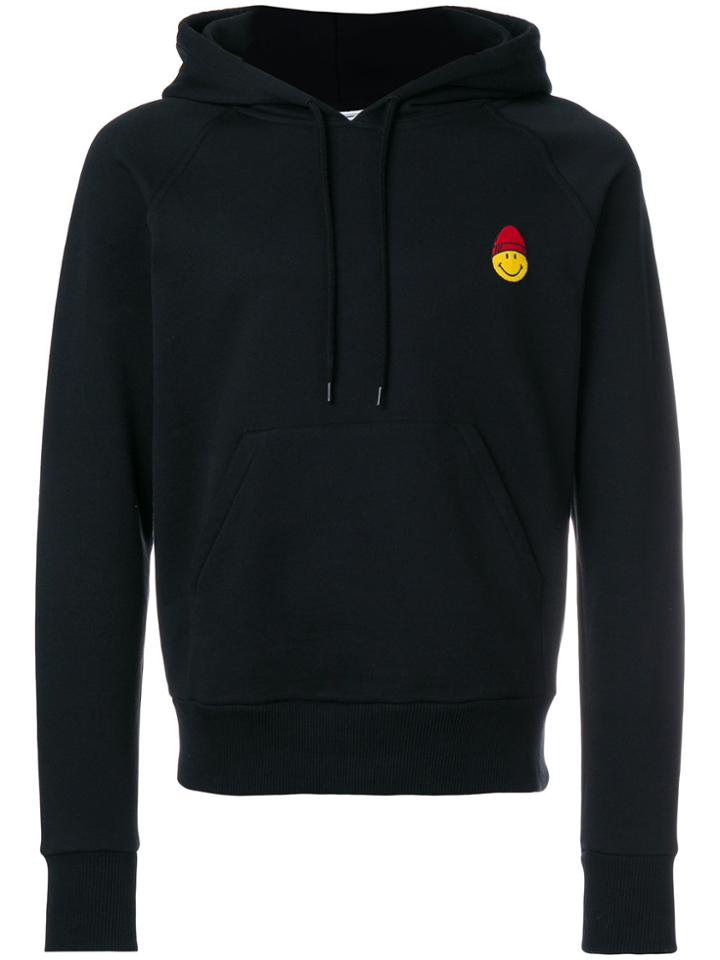 Ami Alexandre Mattiussi Hoodie With Smiley Patch - Black
