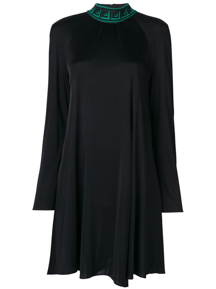 Versace Collection Grecca Collar Dress - Black