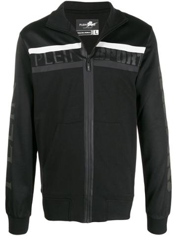 Plein Sport Logo Print Sports Jacket - Black