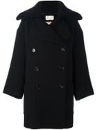 Chloé Double Breasted Coat, Women's, Size: 40, Black, Silk/polyamide/viscose/virgin Wool