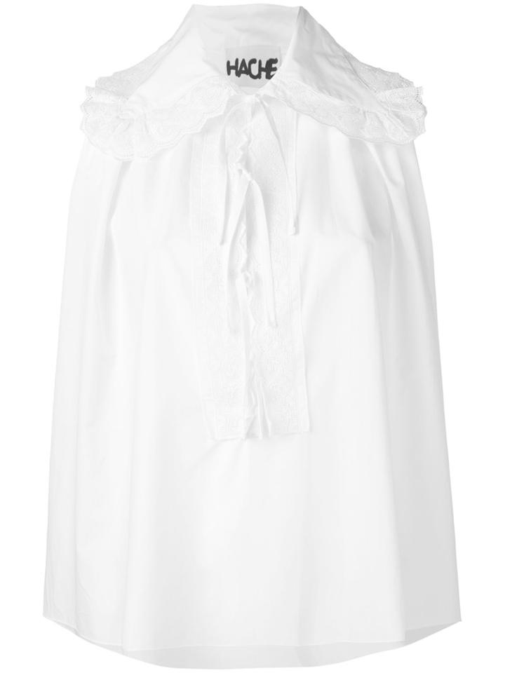 Hache - Sleeveless Drawstring Blouse - Women - Cotton - 42, Women's, White, Cotton