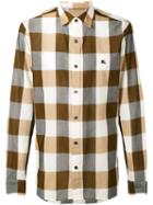 Burberry - Check Long Sleeve Shirt - Men - Cotton/linen/flax - Xl, Camel, Cotton/linen/flax