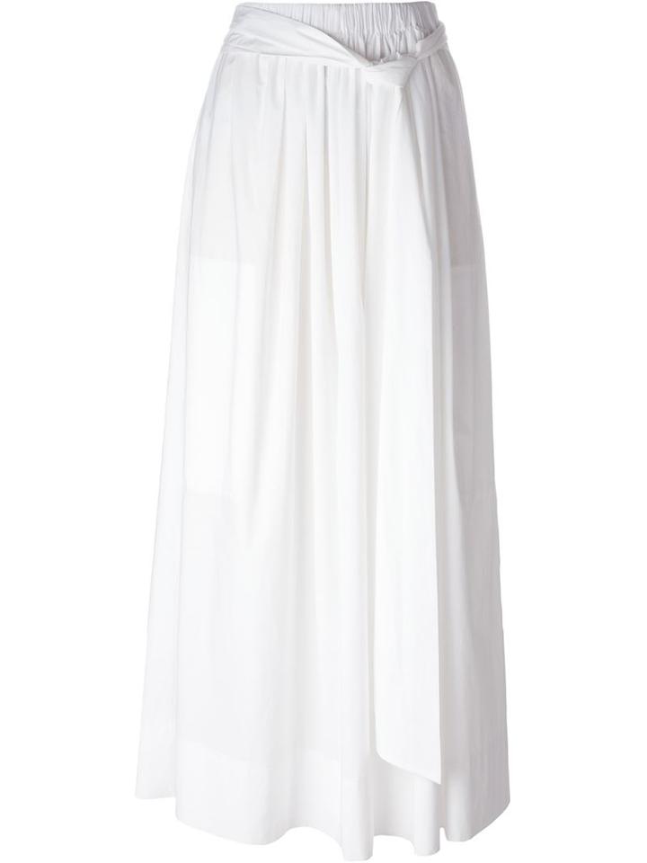 Cédric Charlier High-waisted Tie-strap Long Skirt