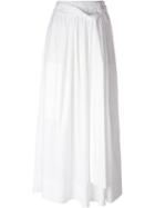 Cédric Charlier High-waisted Tie-strap Long Skirt