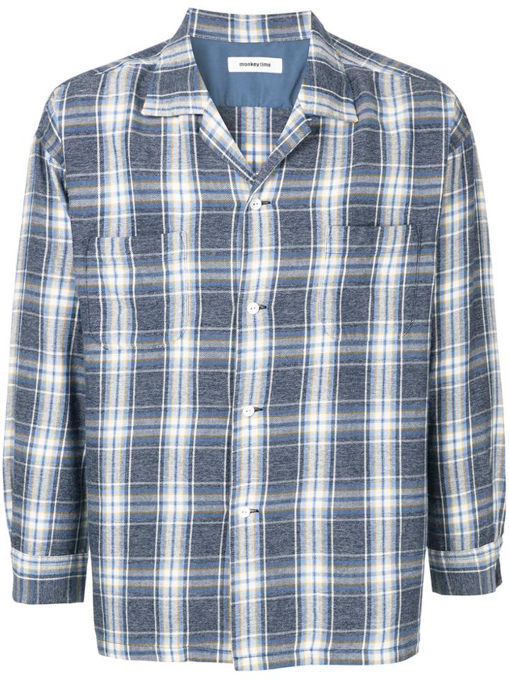 Monkey Time Checked Shirt - Blue