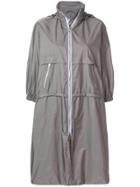 Prada Funnel Neck Oversized Jacket - Grey