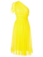 No21 One Shoulder Midi Dress - Yellow