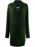 Suzusan Open Front Draped Cardigan - Green