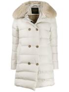 Moorer Detachable Fur Trimmed Jacket - Neutrals