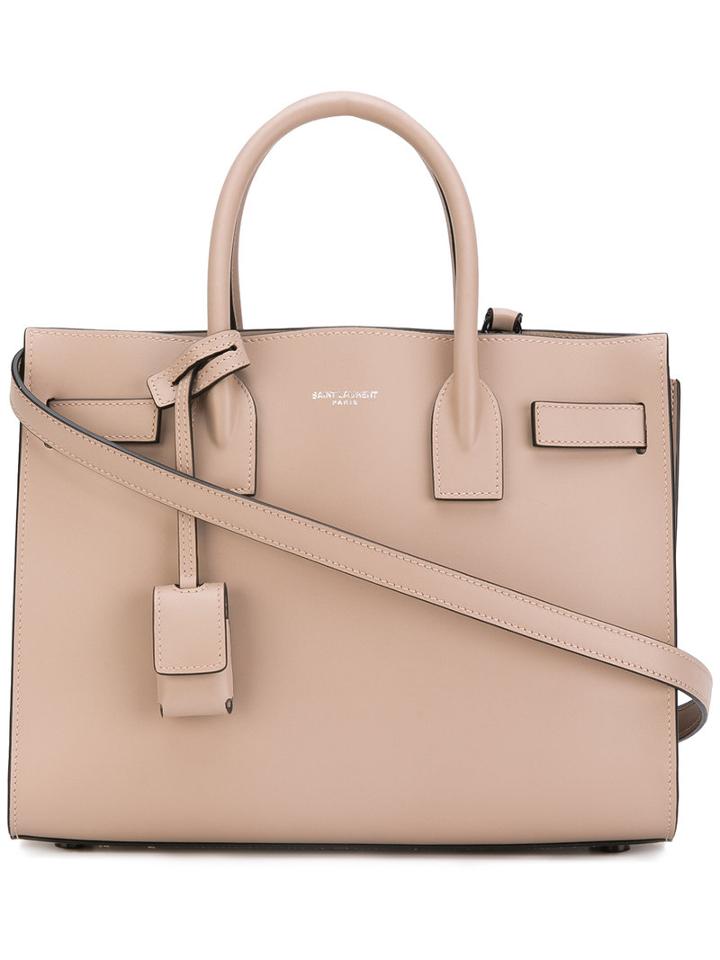 Small Sac De Jour Tote - Women - Calf Leather - One Size, Nude/neutrals, Calf Leather, Saint Laurent