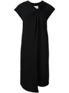 Maison Margiela Gathered Detail Dress, Women's, Size: 42, Black, Polyester
