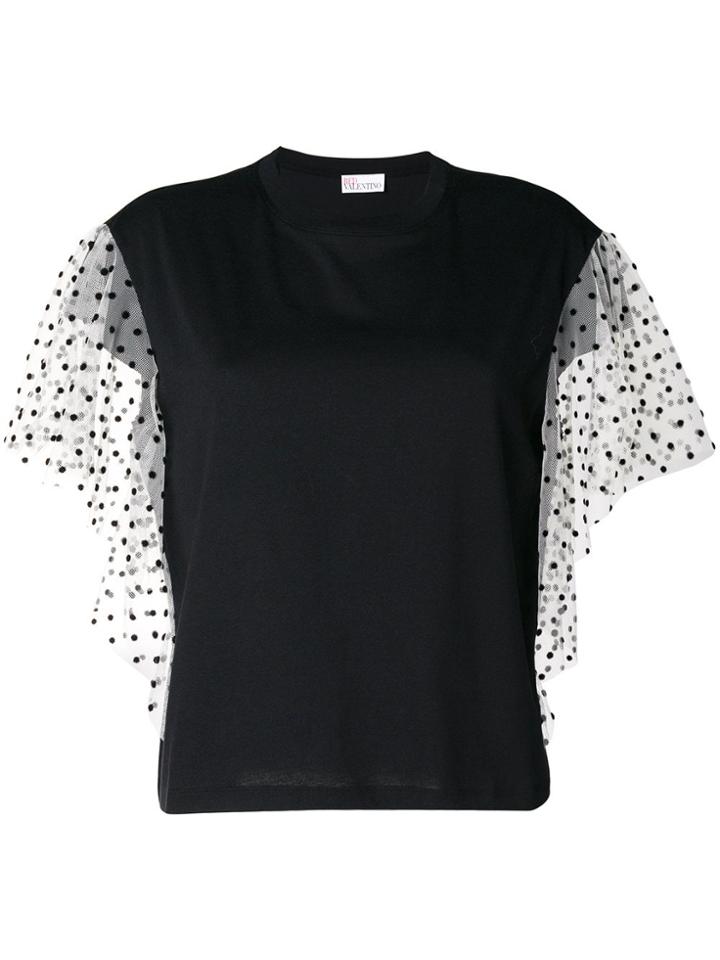 Red Valentino Polka Dots Top - Black