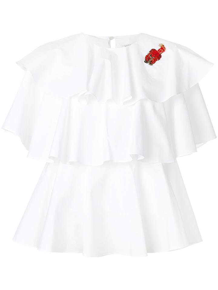 Vivetta Juba Ruffle Top - White