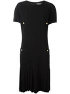 Chanel Vintage Pleated Hem Dress, Women's, Size: Large, Black