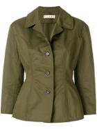 Marni Fitted Linen Jacket - Green