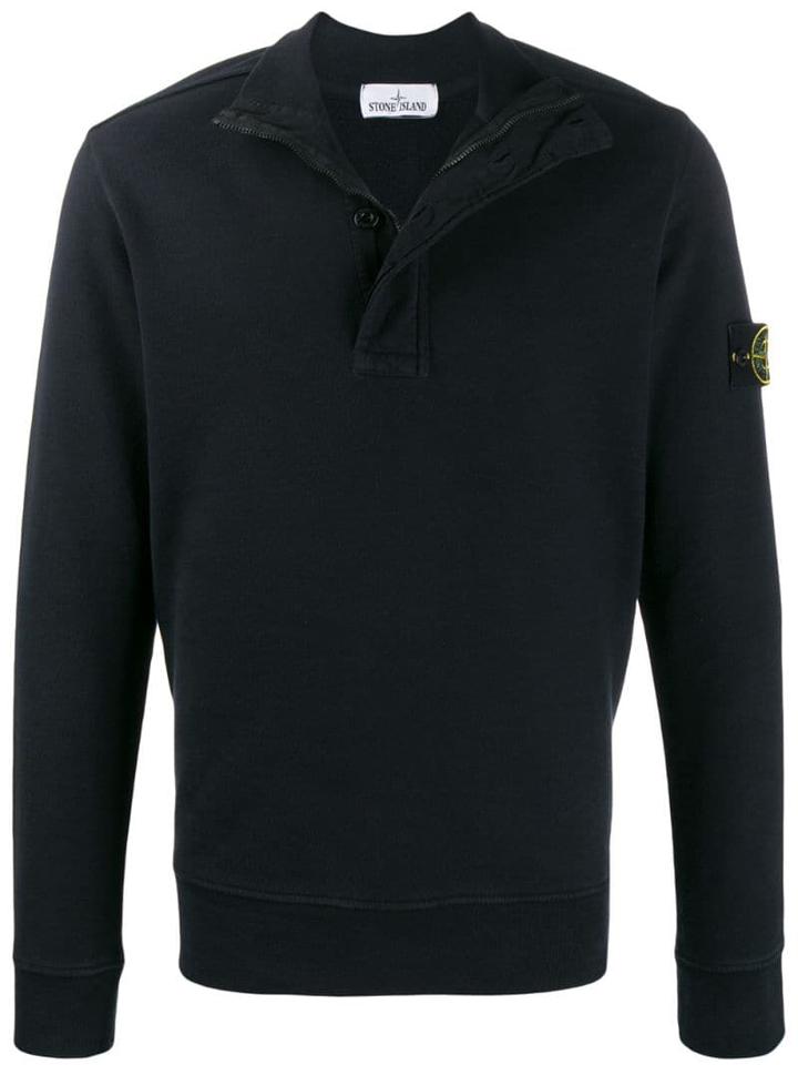 Stone Island Funnel Neck Jumper - Blue