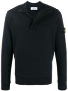 Stone Island Funnel Neck Jumper - Blue