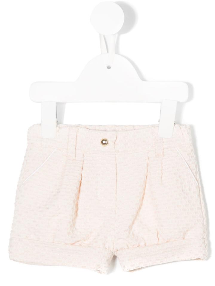 Chloé Kids - Textured Shorts - Kids - Cotton/polyester/metal/other Fibers - 24 Mth, Pink/purple