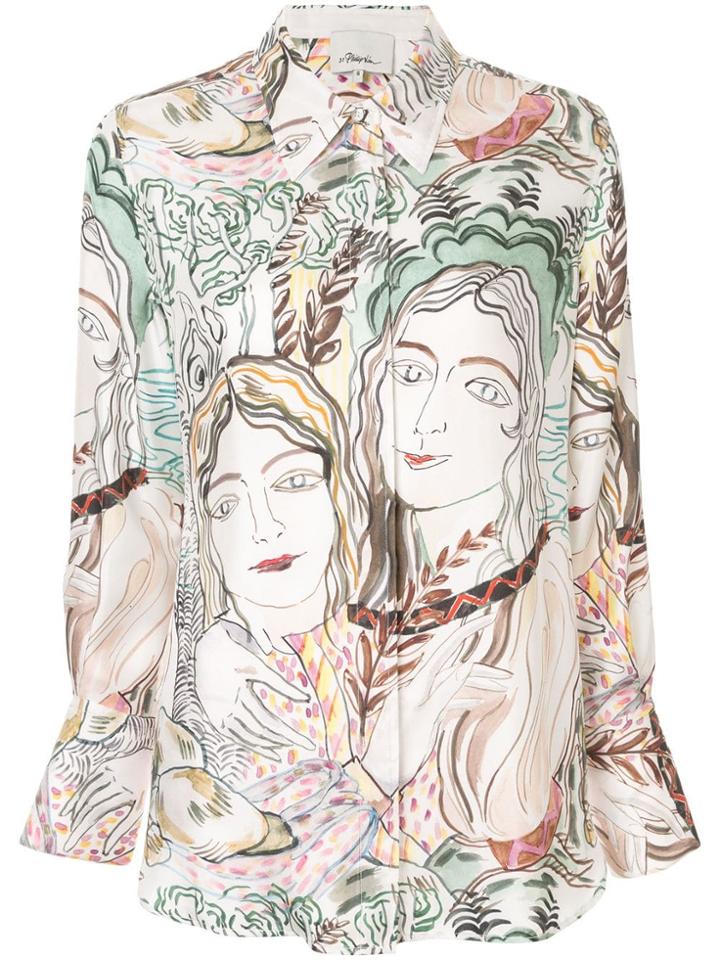 3.1 Phillip Lim Printed Twill Blouse - Multicolour