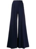 Elisabetta Franchi Pleated Palazzo Pants - Blue