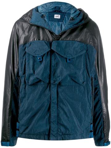 Cp Company Two Tone Utility-pocket Jacket - Blue