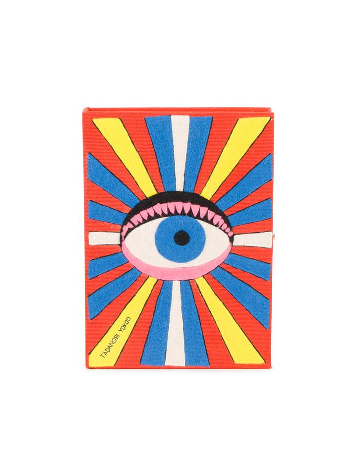 Olympia Le-tan - Eye Book Clutch - Women - Cotton/metal (grey) - One Size, Women's, Cotton/metal